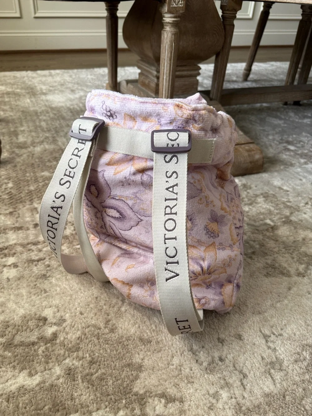 Victoria’s Secret Boho Floral Packable Backpack Beach Towel